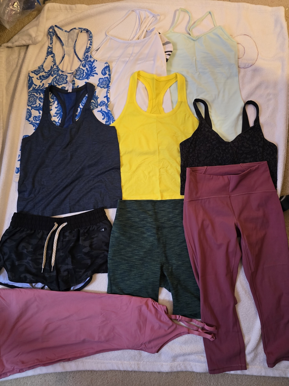Mixed Workout Clothes. Size 8 Lululemon, Vuori, Outdoor Voices.